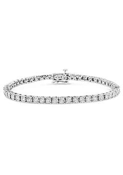 商品Sterling Silver Round Diamond Women's Tennis Bracelet图片