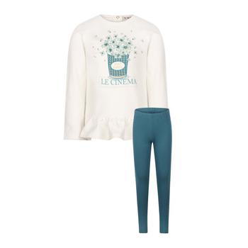 推荐Le cinema ruffled top and leggings set in white and green商品