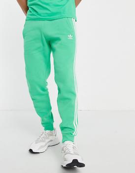 推荐adidas Originals adicolor three stripe joggers in green商品
