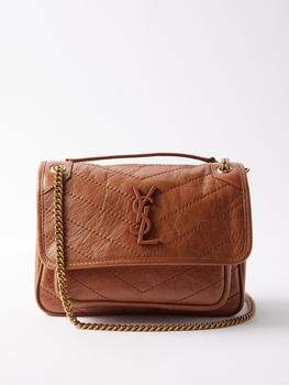 圣罗兰女包, Yves Saint Laurent | Baby Niki crinkled-leather cross-body bag商品图片 