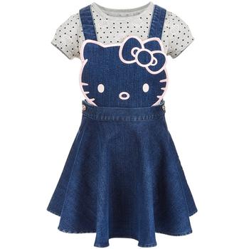 商品Hello Kitty | 小女童牛仔连衣裙+T恤两件套,商家Macy's,价格¥183图片