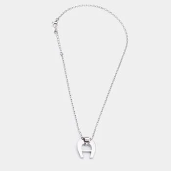 推荐Aigner Sterling Silver Crystal Embellished Pendant Necklace商品