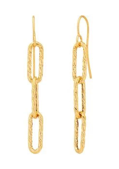 Belk & Co. | Co. Paperclip Links Drop Earring In 10K Yellow Gold,商家Belk,价格¥1326