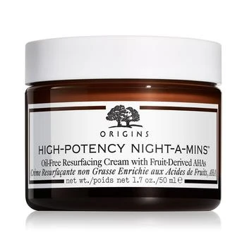 Origins | High-Potency Night-A-Mins™ Resurfacing Oil-Free Cream with Fruit-Derived AHAs, 1.7 oz. 