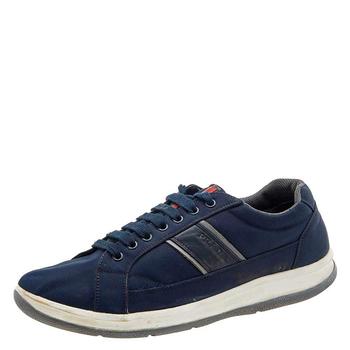 [二手商品] Prada | Prada Sport Navy Blue Nylon Low Top Sneakers Size 43商品图片,满1件减$100, 满减