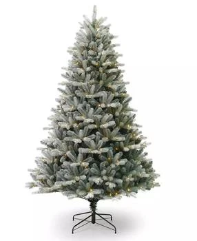 Seasonal | Spruce 7.5' Pre-Lit PE Mixed PVC Tree with Metal Standing, 2450 Tips, 500 Warm LED, EZ-Connect, Remote, Storage Bag,商家Macy's,价格¥3664