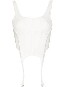 product corset-style zipped cropped top - women image