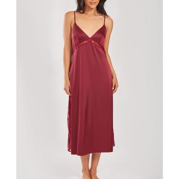 商品Women's Silky Open Back Nightgown with Lace Trims图片