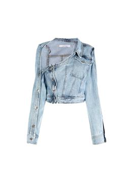商品Rokh | Off-Shoulder Denim Jacket,商家KIRNA ZABÊTE,价格¥4587图片