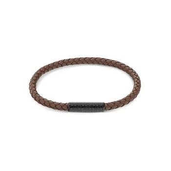 Calvin Klein | Men's Tan Leather Bracelet,商家Macy's,价格¥537