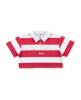 推荐Cropped Striped Polo Shirt商品