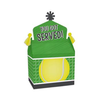 商品You Got Served - Tennis - Treat Box Party Favors - Baby Shower or Tennis Ball Birthday Party Goodie Gable Boxes - Set of 12图片