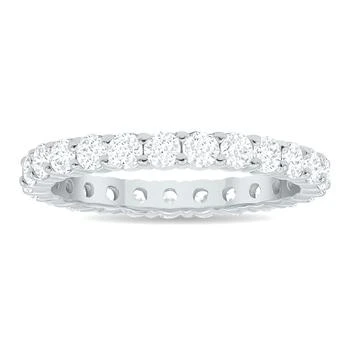 Monary | 1 1/2 Carat TW Low Set Diamond Eternity Band in 10K White Gold,商家Premium Outlets,价格¥5283