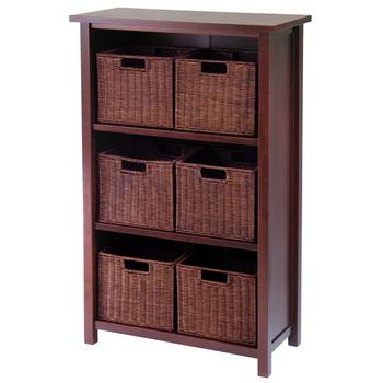 商品Milan 7-Pc Cabinet-Shelf with Baskets, 6 Small图片