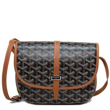 Goyard | Goyard Goyardine Belvedere II Black Tan PM Messenger Bag商品图片,