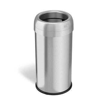 商品Dual Deodorizer Round Open Top Stainless Steel Trash Can 16 Gallon图片