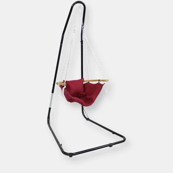 Sunnydaze Decor | Hanging Hammock Chair with Stand Cushion Wooden Armrest Adjustable Frame,商家Verishop,价格¥1246