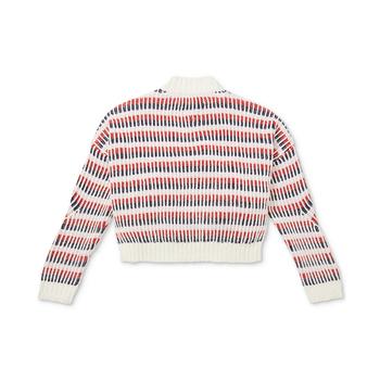 Tommy Hilfiger | Women's Striped Sweater with Zippered Shoulders商品图片,7.5折×额外7折, 额外七折