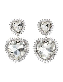 商品Alessandra Rich | Alessandra Rich Crystal Heart Earrings,商家Italist,价格¥3300图片
