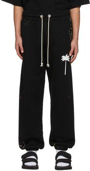 Palm Angels | Black Cotton Lounge Pants商品图片,