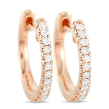 Non Branded | LB Exclusive 14K Rose Gold 0.22ct Diamond Hoop Earrings AER-9846R,商家Premium Outlets,价格¥2299