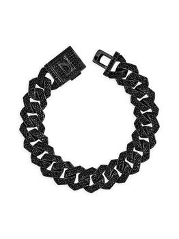 商品Just The [Un]Ordinary Black 18K-Gold-Plated & Cubic Zirconia Chain Bracelet图片