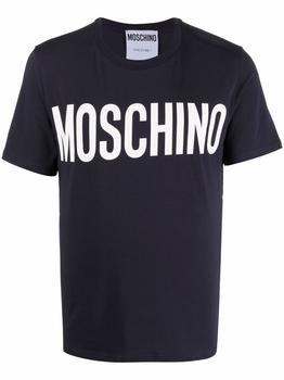 推荐Moschino Men's Blue Cotton T-Shirt商品