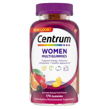 Centrum | 女性复合维生素软糖什锦水果口味商品图片,满$80享8折, 满$40享8.5折, 满折