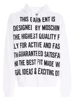 推荐Moschino Slogan Printed Hooded Jacket商品