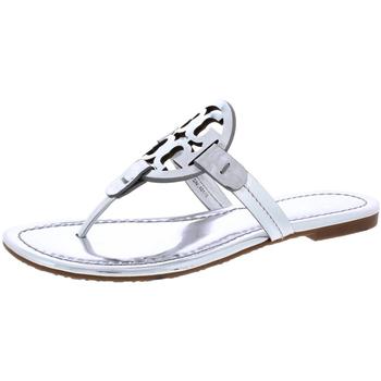 tory burch鞋, Tory Burch | Tory Burch Womens Miller Leather Mirrored Thong Sandals商品图片 7.9折