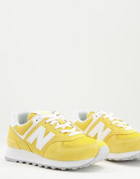 new balance 574, New Balance | New Balance 574 trainers in pastel yellow商品图片 
