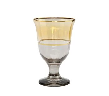 Classic Touch Decor | Set of 6 Short Stem Glasses Amber/Gold,商家Premium Outlets,价格¥716