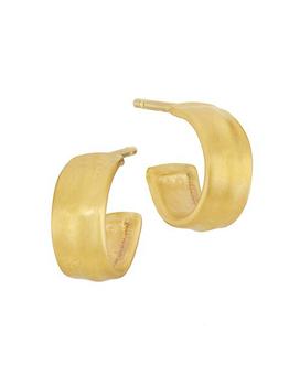商品22K Yellow Gold Small Hoop Earrings图片