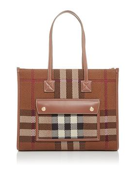 burberry tote, Burberry | Freya Woven Vintage Check Tote商品图片 