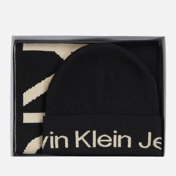 推荐Calvin Klein Jeans Monogram Beanie and Scarf Gift Set商品