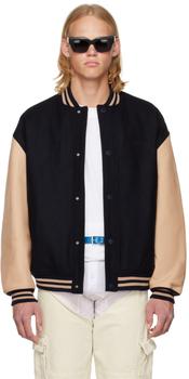 Tommy Jeans | Black & Tan Varsity Jacket商品图片,6.6折