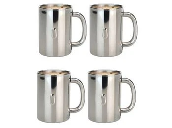 BergHOFF | BergHOFF Straight 18/10 Stainless Steel Coffee Mugs, Set of 4,商家Premium Outlets,价格¥820
