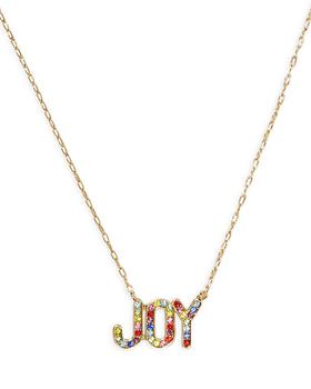kate spade项链, Kate Spade | Rainbow Multicolor Pavè Joy Pendant Necklace in Gold Tone, 16"-19"商品图片 7折