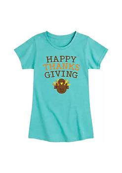 Instant Message | Happy Thanksgiving with Turkey Graphic T-Shirt商品图片,