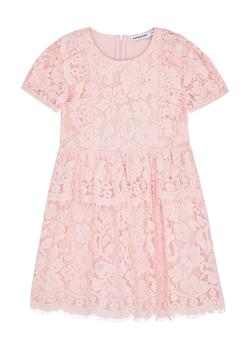 商品Self Portrait | KIDS Pink ruffled guipure lace dress,商家Harvey Nichols,价格¥459图片