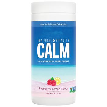 商品Natural Vitality | Calm, Magnesium Citrate Supplement Powder, Anti-Stress Drink Mix Raspberry Lemon,商家Walgreens,价格¥105图片