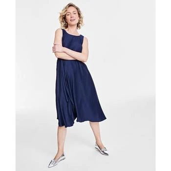 推荐Women's Pleated Sleeveless Tie-Waist Midi Dress, Created for Macy's商品