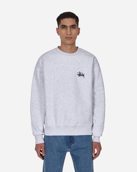 STUSSY | Basic Logo Crewneck Sweatshirt Grey商品图片,额外8.6折, 独家减免邮费, 额外八六折
