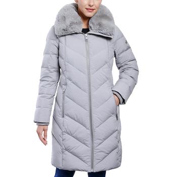 Michael Kors | Women's Faux-Fur-Collar Hooded Down Puffer Coat商品图片,3.9折起×额外8.5折, 额外八五折
