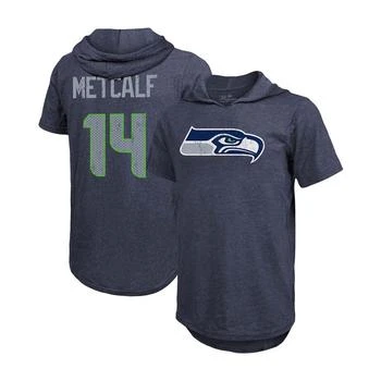 推荐Men's DK Metcalf College Navy Seattle Seahawks Player Name Number Tri-Blend Hoodie T-shirt商品