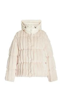 推荐Moncler - Fare Quilted Faux Fur Jacket - White - 3 - Moda Operandi商品