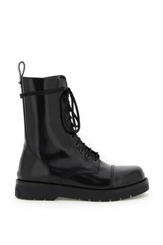 推荐Valentino garavani brushed leather camden shoes combat boots商品