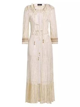PatBO | Jute-Trimmed Lace Cover-Up Robe,商家Saks Fifth Avenue,价格¥3713