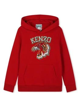 Kenzo | Kenzo Kids Tiger Logo Embroidered Hoodie Clothing,商家Baltini,价格¥1650