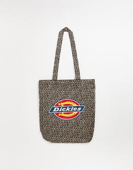 迪克斯新款, DICKIES | Dickies Icon Logo leopard print tote bag in multi商品图片 7.4折
